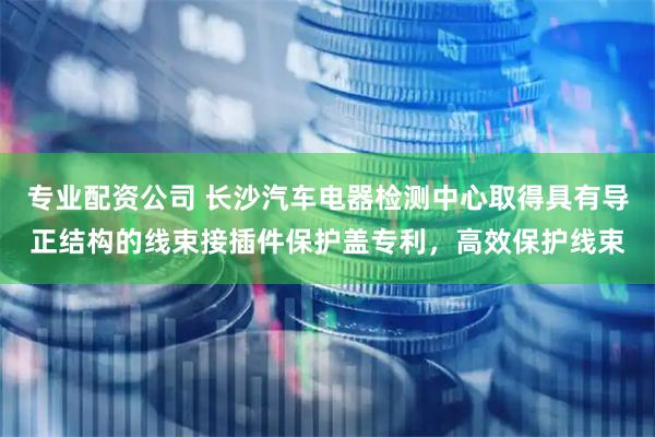 专业配资公司 长沙汽车电器检测中心取得具有导正结构的线束接插件保护盖专利，高效保护线束